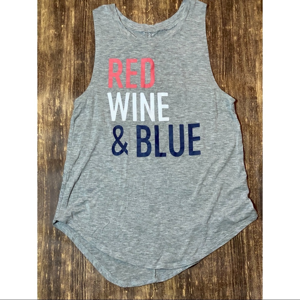 Red wine & blue tank
